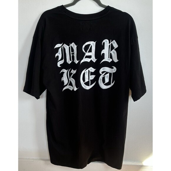 Market Market x Not Urz Old English T-Shirt Black Men’s S/S Graphic Tee Size XL - Picture 4 of 5